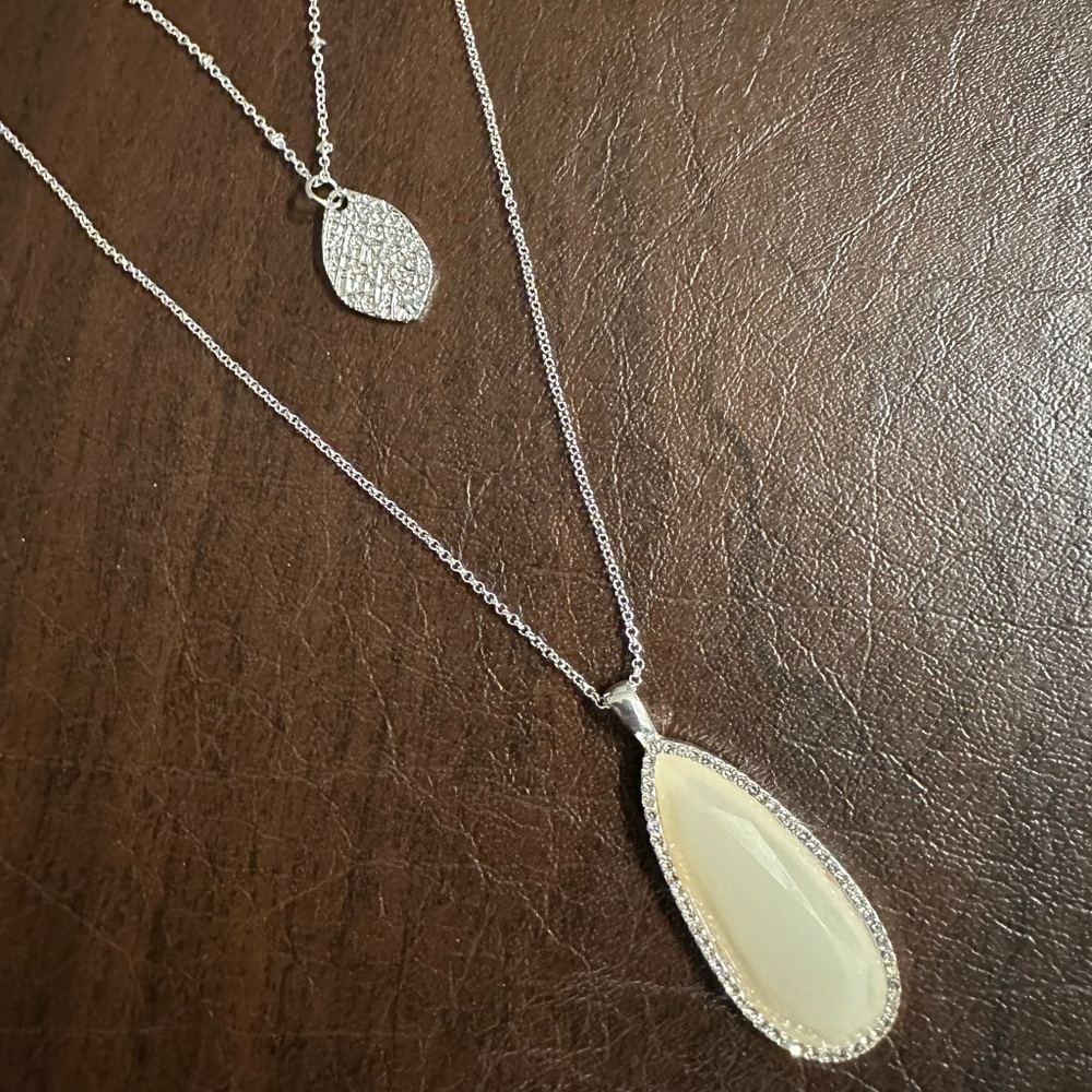 LC Lauren Conrad Layered Necklace - silver plating - new